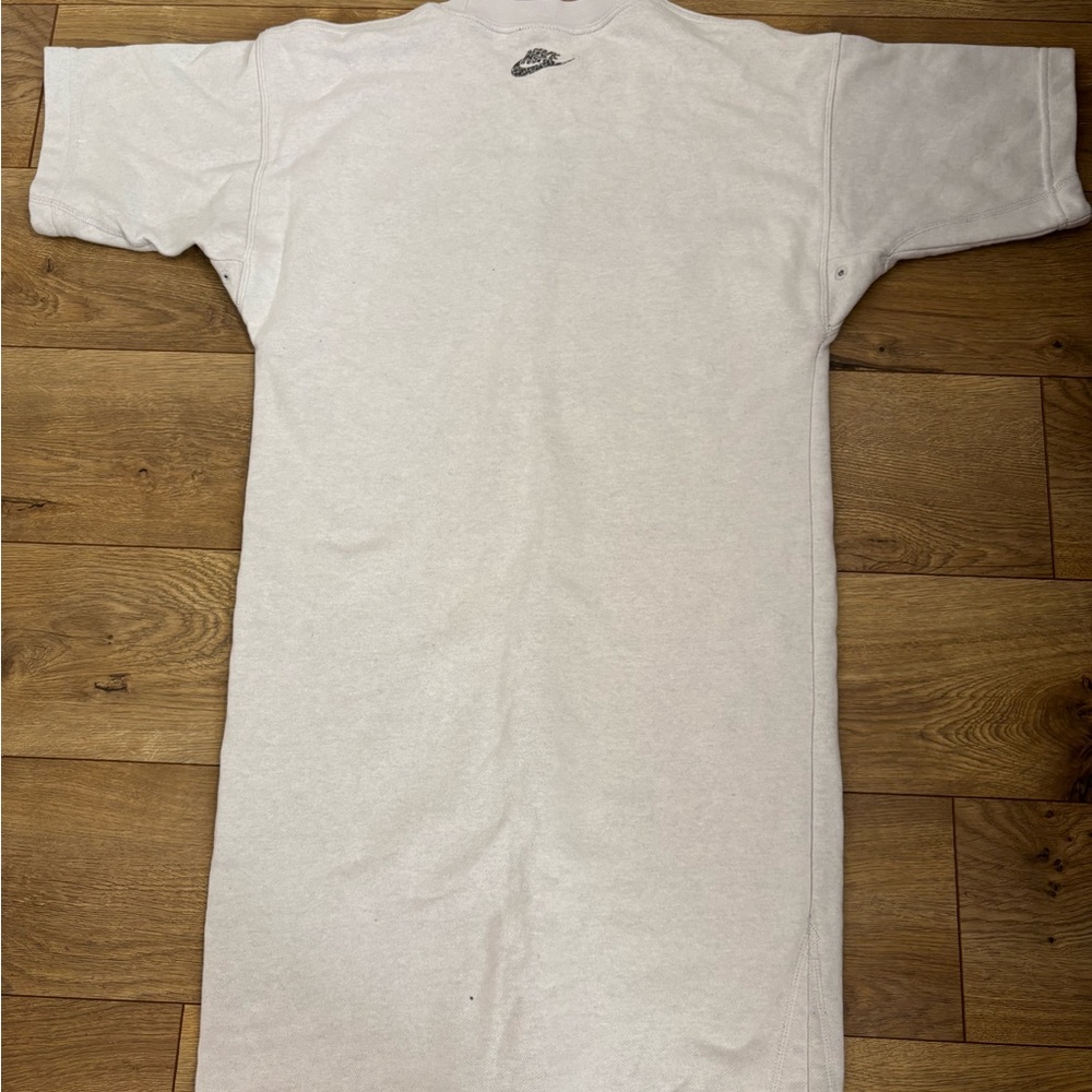 Nike White Crewneck T-Shirt Dress with Small Back Logo